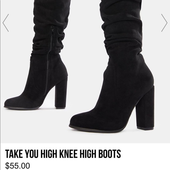 Dolls Kill Shoes - black knee high boots🖤